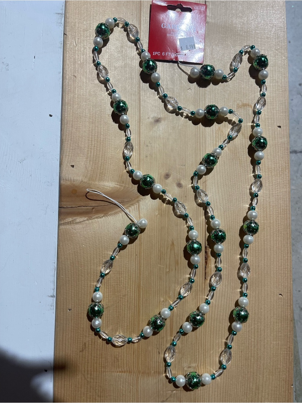 Darice Beaded Christmas Garland - Set Of 3